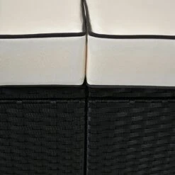Polyrattan-Bank Schwarz/Creme 210x70x70cm + Sonnendach -Elholly Geschaft 030e5d08a21ee9641f27559968cf0cae de 991028d 5 1