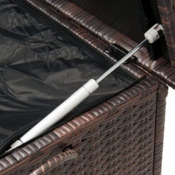 Polyrattan Auflagenbox Braun 122x56x61cm Rollen -Elholly Geschaft 06997bd80ca4b2803fbcb1520057e78d de 103761d 11