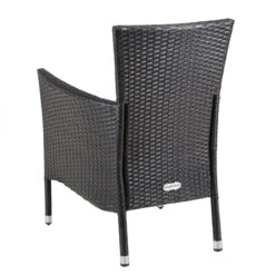 Polyrattan Gartenstuhl 3er-Set Braun Stapelbar -Elholly Geschaft 074bc639a12cae4843750f62e7d8ec43 de 109138d 1 1