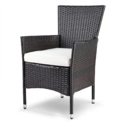 Polyrattan Gartenstuhl 4er-Set Braun/Creme Stapelbar -Elholly Geschaft 08c77285ee74648e9fc6c4fdc635a6bb de 109138d 7 1 1