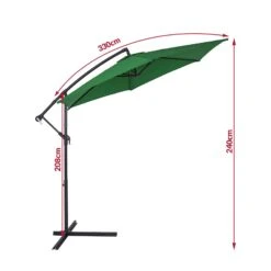 Ampelschirm Grün Alu Ø330cm UV-Schutz 50+ + Abdeckung -Elholly Geschaft 0b34b227f0fde602acfd38cf1408b269 de 104082d 10 1