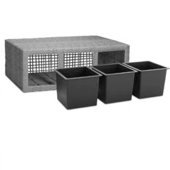 Polyrattan Blumentopf Grau 83x30,5x60cm -Elholly Geschaft 0bb154d95075996b0065f2ebd37c775b de 108642d 2