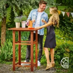 Stehtisch Akazienholz 75x75x110cm -Elholly Geschaft 0ebfe2136b4f6865123d5c7e6a582ba5 02 103757 on amb web low de 1