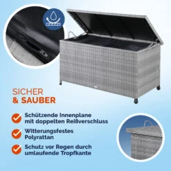 Polyrattan Auflagenbox Grau 122x56x61cm Mit Rollen -Elholly Geschaft 16094bdf813fbb15cb8acb482269c684 03 108641 on dts amz high de