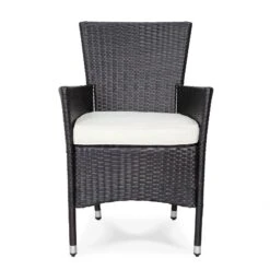 Polyrattan Gartenstuhl 2er-Set Braun/Creme Stapelbar -Elholly Geschaft 172c38ed7f10fdc89c50f9375ade6bd7 de 109138d 12 1 1