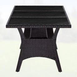 Polyrattan Gartentisch Takeo Braun 190x90x75cm WPC -Elholly Geschaft 17a78e1b45fdcf78468b7f014ef19de9 de 995689d 21 1