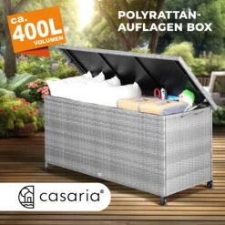 Polyrattan Auflagenbox Grau 122x56x61cm Mit Rollen -Elholly Geschaft 18c034e2359d6d69e09f01c216643f0c 02 108641 amb amz high de 1