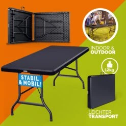 Klapptisch Anthrazit Kunststoff 183x75x73cm -Elholly Geschaft 1d405c15111b06cf9c08b2371e95c646 77