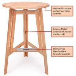 Stehtisch Massivholz Ø80cm Klappbar -Elholly Geschaft 1da257e2d6ad8a85ea22eb224b70cf93 4