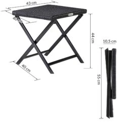 Polyrattan Klapphocker Rom 3in1 Schwarz -Elholly Geschaft 1fc8ceb92799bcfc466f7229de06774d de 108666d 7 1 3 1