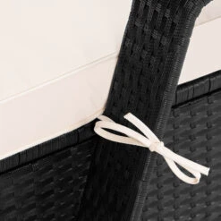 Polyrattan Sonnenliege Schwarz/Creme 193x90x43cm -Elholly Geschaft 1ff4d9a3ee9730fb6fb0196cb0b2a664 de 995627d 07 1