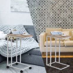 Beistelltisch Weiß 50x35x65/70cm Mit Rollen -Elholly Geschaft 20c1bbdbee837572f7b8930c554a0183 de 108648d 14 1 1