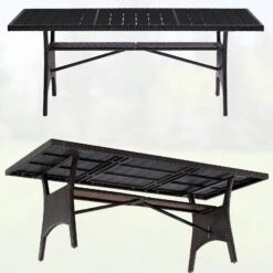Polyrattan Gartentisch Takeo Braun 190x90x75cm WPC -Elholly Geschaft 21b55ae5f000c1c0f2be41642d8cbc1d de 995689d 01 1