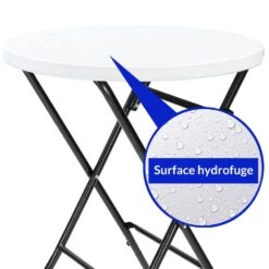 Stehtisch Weiß Kunststoff Ø75cm Klappbar -Elholly Geschaft 248fea797478f34a32afed919c9954b3 fr 101585d 11 1