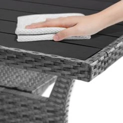 Polyrattan Gartentisch Takeo Grau 190x90x75cm WPC -Elholly Geschaft 25eaeb3f67a305f23f7df48a2eb74bfe de 995691d 30 1