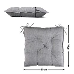 Sitzkissen 4er-Set Hellgrau Meliert 40x40x8cm -Elholly Geschaft 2e0f6f6e6ae4df3e80028790ce2e1117 de 108014d 5 1