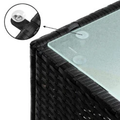 Polyrattan Beistelltisch Schwarz 58x58x42cm -Elholly Geschaft 2e96c74432d823b79426bced6782c9c8 de 102762d 9 1 1