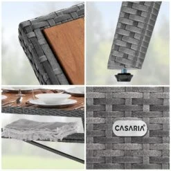 Polyrattan Gartentisch Takeo Grau 190x90x74cm Akazie -Elholly Geschaft 36c8dac1fda96b6949e0adb335a1294f de 995699d 07 1