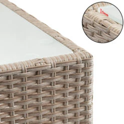 Polyrattan Beistelltisch Grau-Beige 58x58x42cm -Elholly Geschaft 36cfa6126f81125c2295ce471e4ddba2 de 108637d 10 1 2