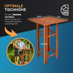 Stehtisch Akazienholz 75x75x110cm -Elholly Geschaft 3a71866d9c7b85676adc4a1a52650899 04 103757 on dts amz high de 1