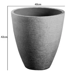 Blumentopf Grau Ø40cm Mit Rillenstruktur -Elholly Geschaft 3b48072256a4732a43aaf1db918ef4d1 de 191542d 2 1 1