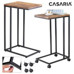 Beistelltisch Schwarz 50x35x65/70cm Mit Rollen