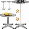 Stehtisch 2er-Set Silber Alu Ø60cm Höhenverstellbar -Elholly Geschaft 3d8e32c79d808f2474129b80b037b78c 01 990277 fs m amz high 1