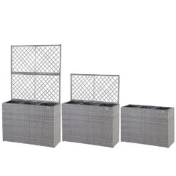 Polyrattan Blumenkasten Mit Rankgitter Grau 14 Polyrattan Blumenkasten Mit Rankgitter Grau -Elholly Geschaft 3e52d76ebaa7ac00276cc5ae42a1bc76 de 108645d 1
