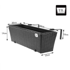 Polyrattan Blumenkasten 4er-Set Schwarz -Elholly Geschaft 3f05a5cd8b1a13e090e30d9630851473 de 108062d 10