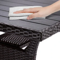 Polyrattan Gartentisch Takeo Braun 190x90x75cm WPC -Elholly Geschaft 43cb47ca24c8aeade9ea09e4082a2f1e de 995689d 30 3