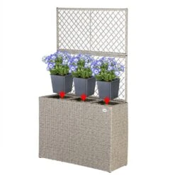 Polyrattan Blumenkasten Mit Rankgitter Creme -Elholly Geschaft 43e309c193c995c3ec50785769bcc216 de 108067d 6