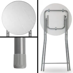 Stehtisch Weiß Holzdekor Ø60cm Klappbar -Elholly Geschaft 4529a8defde67f4505bd3192e71a446b de 108092d 7 1