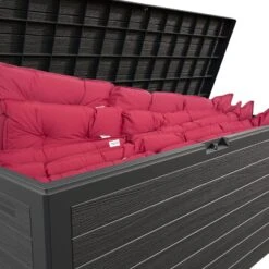 Auflagenbox Woody Anthrazit Holzoptik 280L -Elholly Geschaft 48120aceaa55616c8f546740315df39f de 191390d 6 1 1