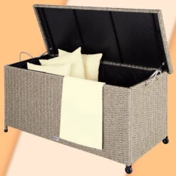 Polyrattan Auflagenbox Creme 122x56x61cm Rollen -Elholly Geschaft 4e020791ef50e2ee38627bc892c02864 de 106707d 3 4