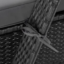 Polyrattan Sonnenliege Schwarz/Anthrazit 193x90x43cm -Elholly Geschaft 4f2070b88cf812318237891f0eabaeeb de 995628d 07 1