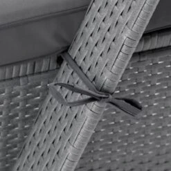 Polyrattan Sonnenliege Grau/Anthrazit 193x90x43cm -Elholly Geschaft 52533fd4af7c349019064ed625ee237b de 995630d 07 1