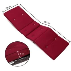 Auflage Sunlounger Rot 195x55x5cm -Elholly Geschaft 54383aa35733003bcb9c068004cb358f de 101081d 12