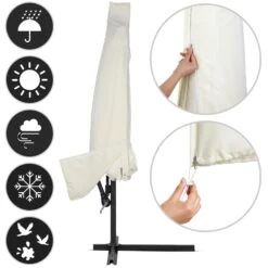 Ampelschirm Creme Alu Ø330cm UV-Schutz 50+ + Abdeckung -Elholly Geschaft 54f691bb71a90b7b910b7656a197679f 03 996261 on fs m web low de 1