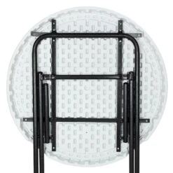 Stehtisch 2er-Set Weiß Kunststoff Ø75cm Klappbar -Elholly Geschaft 567424e164b3864bcbe8f909402d052a de 101585d 2 1