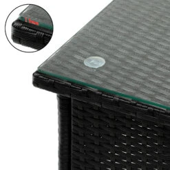 Polyrattan Beistelltisch Schwarz 50x50x45cm -Elholly Geschaft 576eb395f101ad15ff28ebdf1567ee17 de 102763d 11 1
