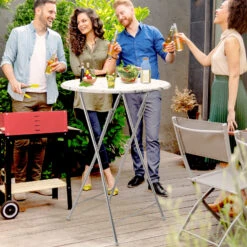 Stehtisch Weiß Marmoroptik Ø60cm Klappbar -Elholly Geschaft 5846fe19299700f0e12ee3e607f1f5ec de 107835g2 1