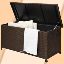 Polyrattan Auflagenbox Braun 122x56x61cm Rollen -Elholly Geschaft 58f473243d5885d3fd95baf544c83a11 de 103761d 1