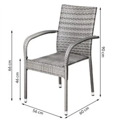 Polyrattan Stapelstuhl Comfort 4er-Set Grau -Elholly Geschaft 595647f263a4d287bb0fc08697690f1a de 108675d 3 1 1