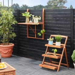 Balkonhängetisch Akazienholz 65x45x87cm FSC®-zertifiziert Klappbar -Elholly Geschaft 5e0b038ad431c8a76061db1bf421f8c5 de 102331d 8