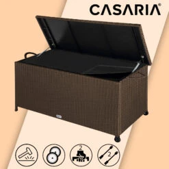 Polyrattan Auflagenbox Braun 122x56x61cm Rollen -Elholly Geschaft 5f180116a3f9aa87bad3a596d303a8a0 de 103761d 20 1