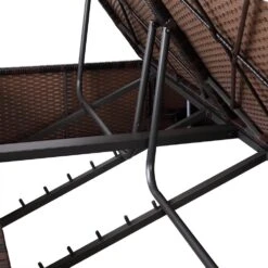 Polyrattan Sonnenliege Braun/Creme 196x116x38cm -Elholly Geschaft 62745e50d44f205a2fa62b3a706ef605 de 992873d 9