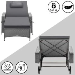 Polyrattan Sonnenliege Grau/Anthrazit 193x90x43cm -Elholly Geschaft 671118f9fae1f0a8df99cbc029623b66 de 995630d 13 1