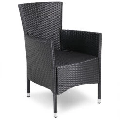 Polyrattan Gartenstuhl 3er-Set Schwarz Stapelbar -Elholly Geschaft 6993e78523696c7118bcb55ecb310c43 de 995193d 3 1 1