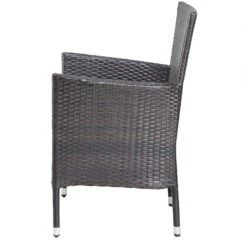 Polyrattan Gartenstuhl 4er-Set Braun/Creme Stapelbar -Elholly Geschaft 6a757f98af5858b31a28865321b6f283 de 109138d 9 1