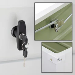 Abschließbare Auflagenbox Weiß Metall -Elholly Geschaft 6c6f54592dc2fa4c9833cab6253e61f3 de 108581d 9